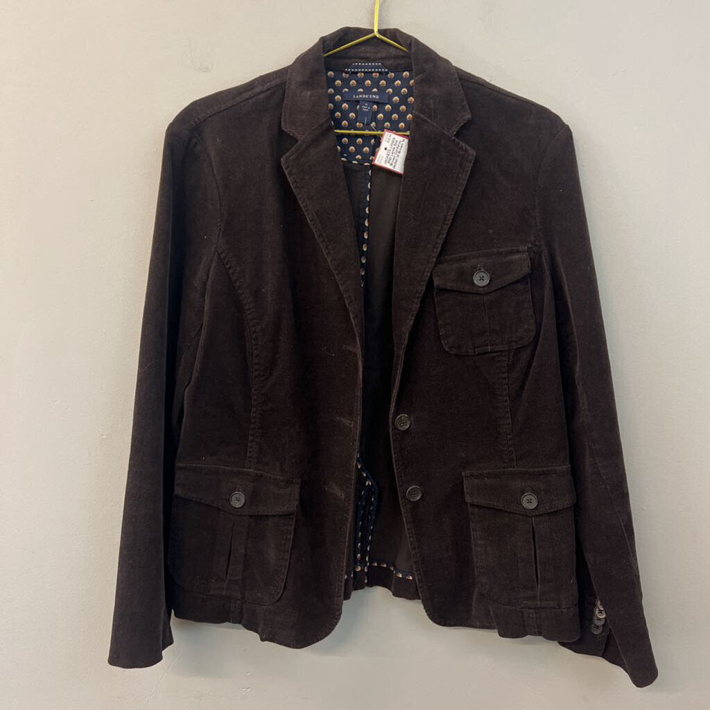 Lands End Brown Corduroy Jacket 14