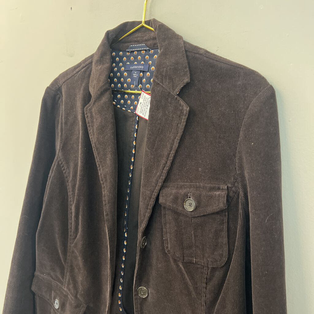 Lands End Brown Corduroy Jacket 14