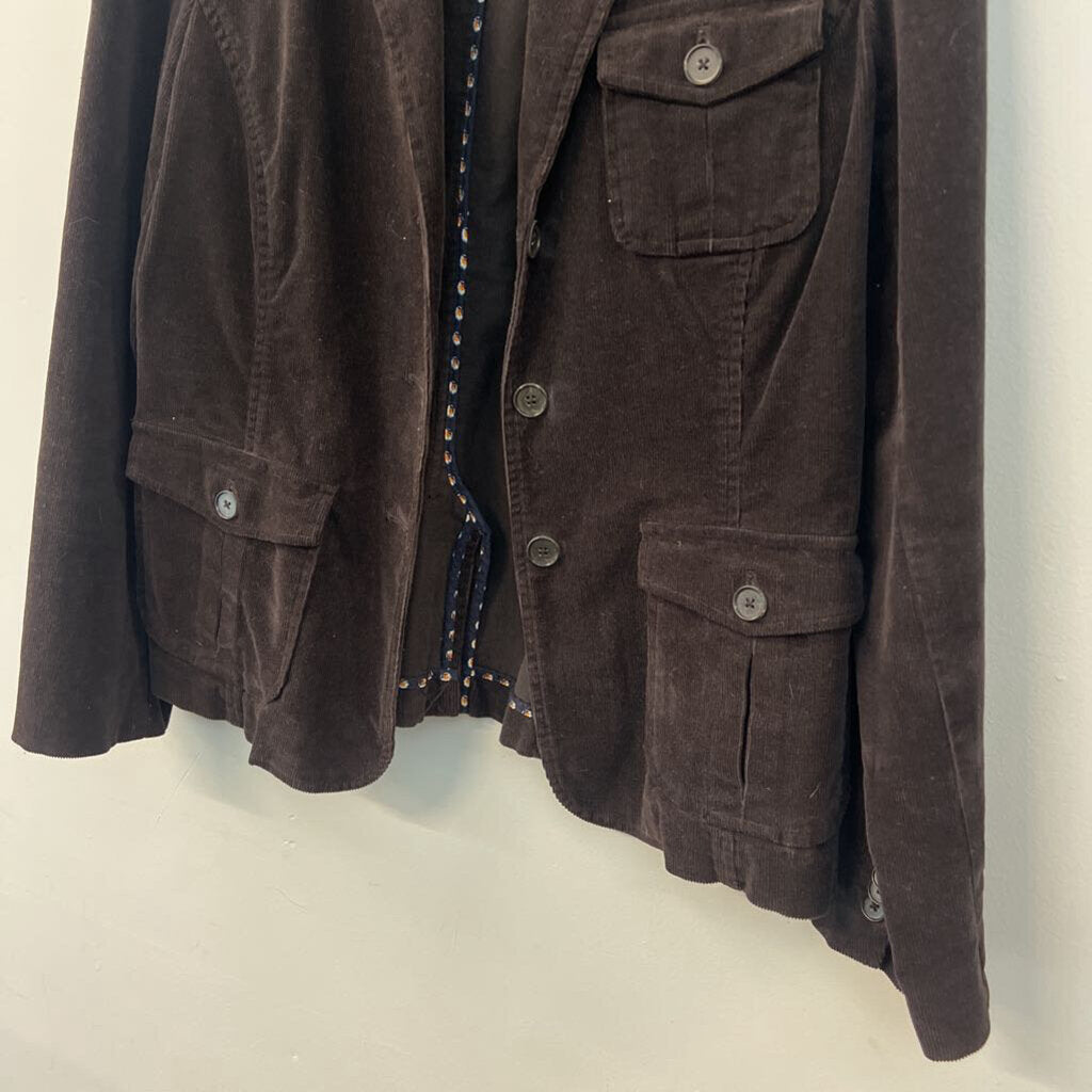 Lands End Brown Corduroy Jacket 14