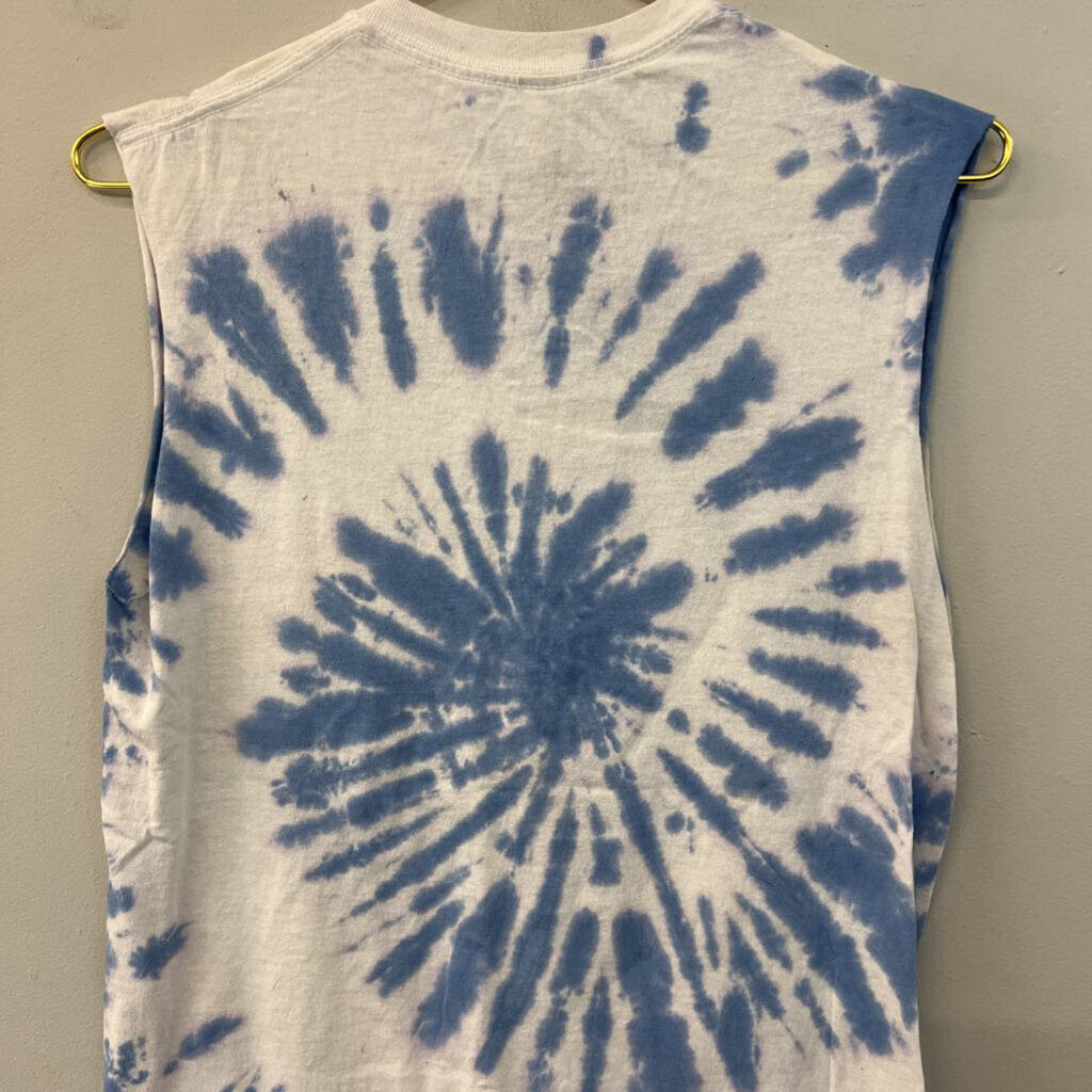 Pink Floyd White/ Blue Tie Dye Sleeveless Graphic Tee Small