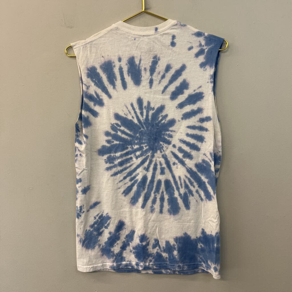 Pink Floyd White/ Blue Tie Dye Sleeveless Graphic Tee Small