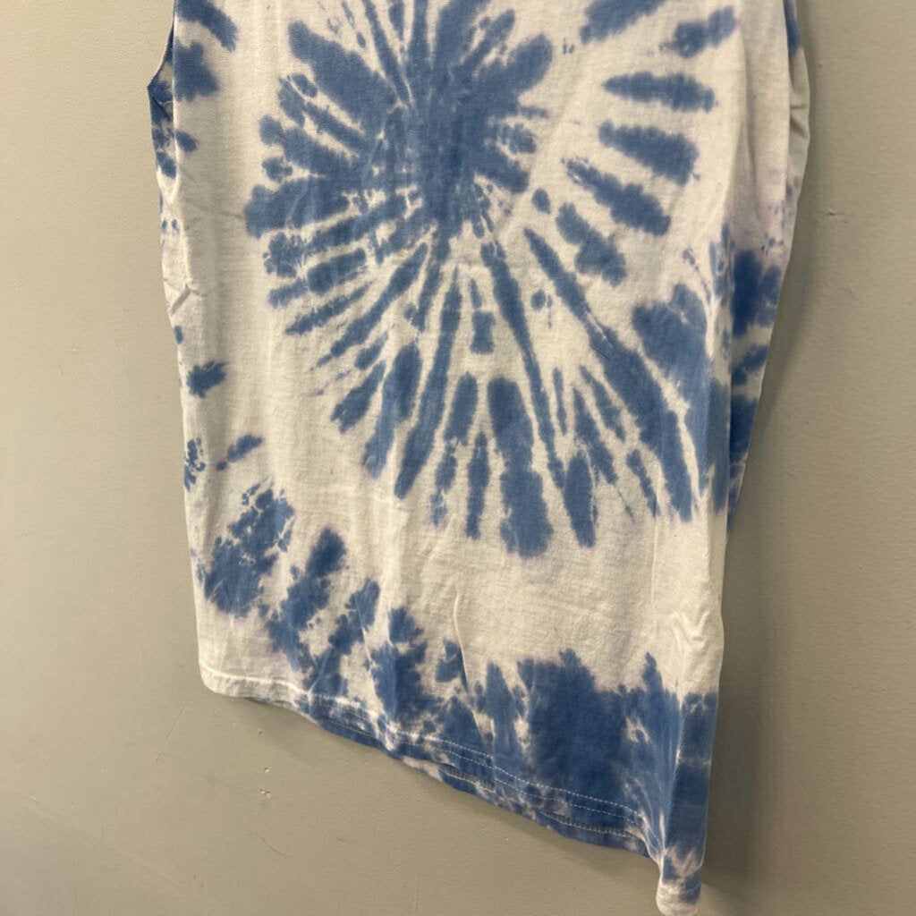 Pink Floyd White/ Blue Tie Dye Sleeveless Graphic Tee Small