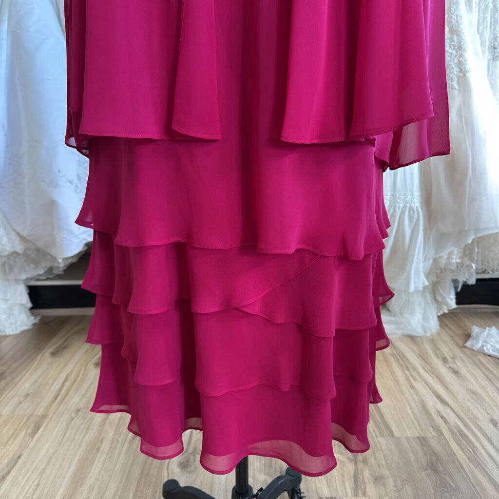 SL Fashions Raspberry Dress/ Jacket Short Formal Set 22W