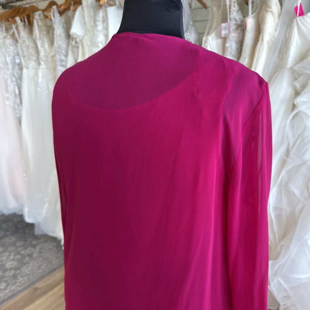 SL Fashions Raspberry Dress/ Jacket Short Formal Set 22W