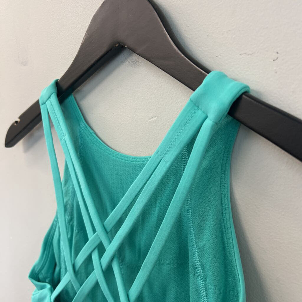 Lululemon Blue High Neck Sports Bra 8