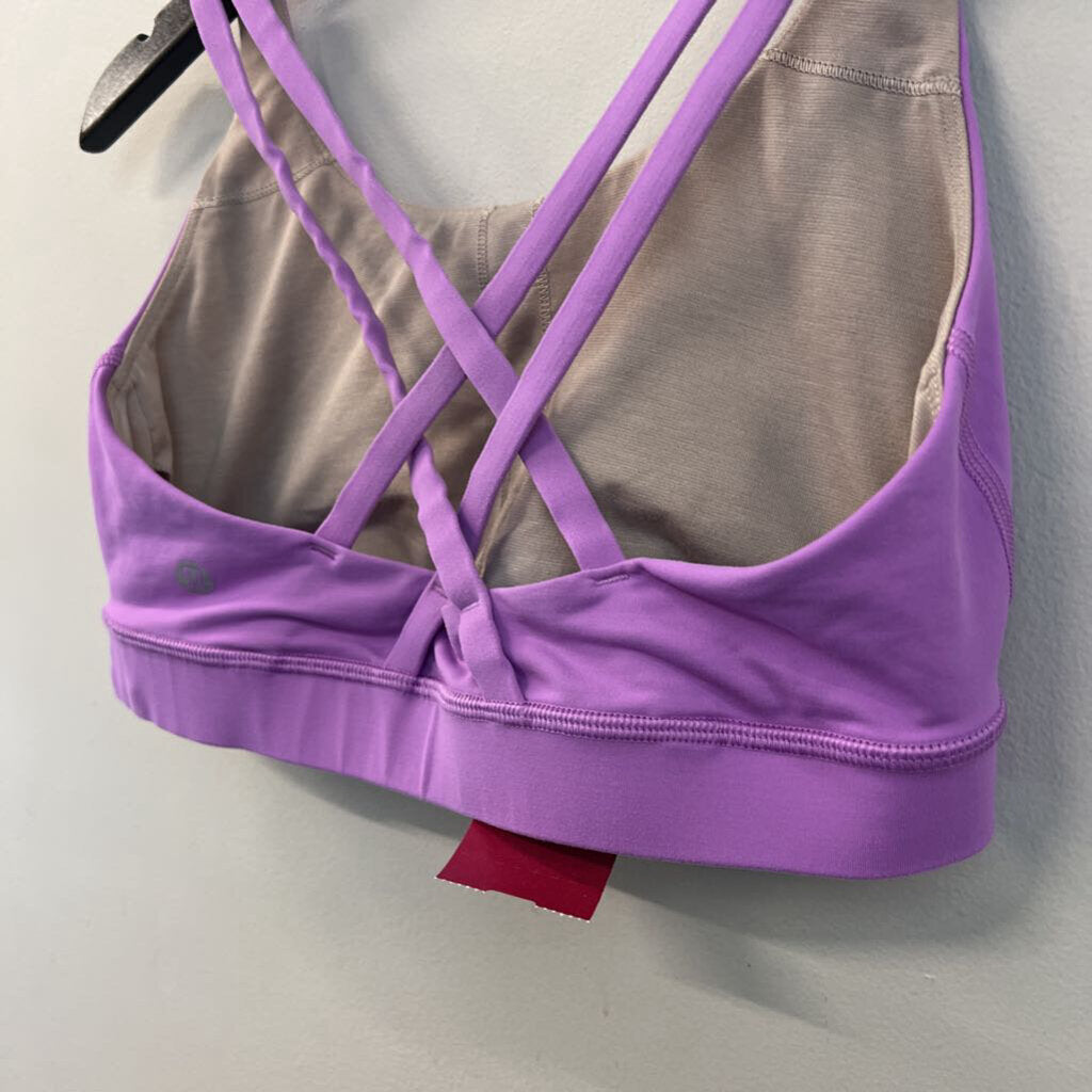Lululemon Purple Strappy Back Sports Bra 8