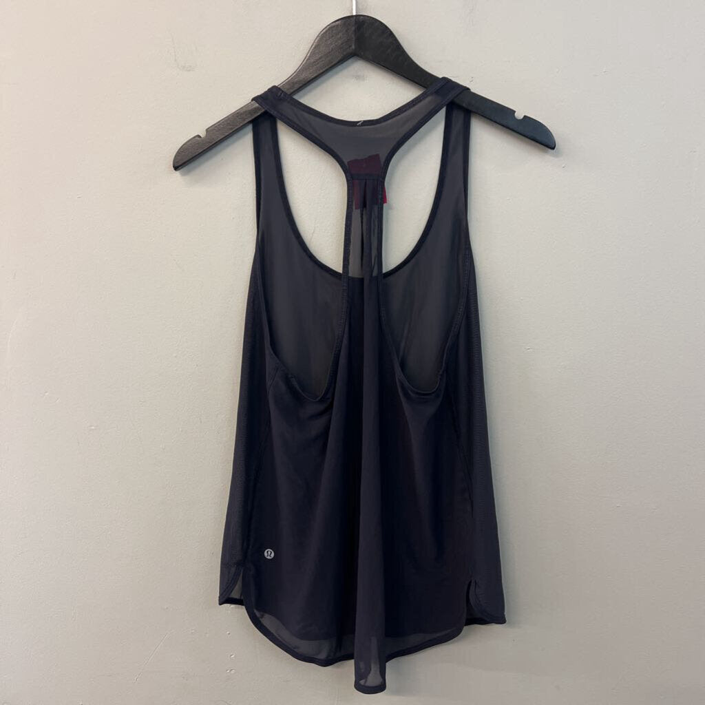 Lululemon Navy Sheer Mesh Tank Top Medium