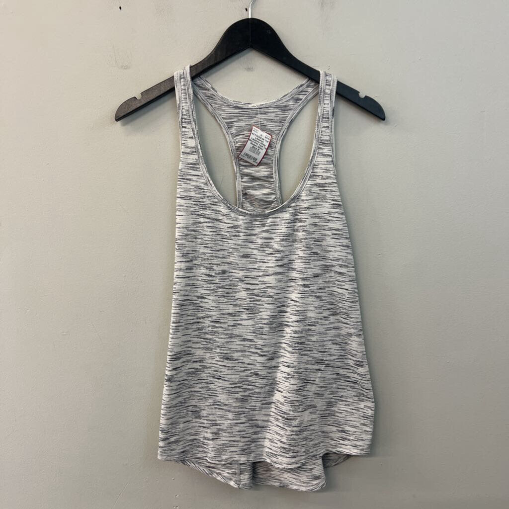 Lululemon White/ Black Print Tank Top Medium