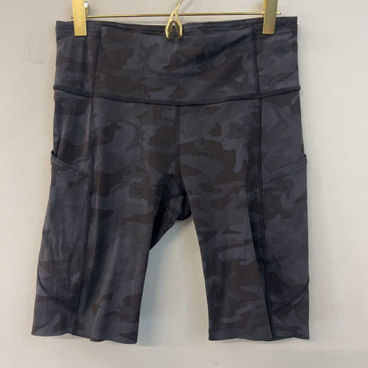 Lululemon Black Camo Print Biker Shorts 8