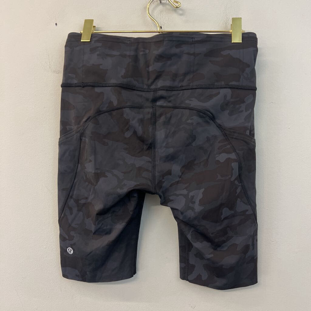Lululemon Black Camo Print Biker Shorts 8