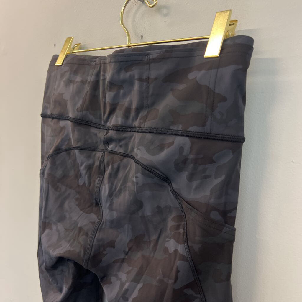 Lululemon Black Camo Print Biker Shorts 8