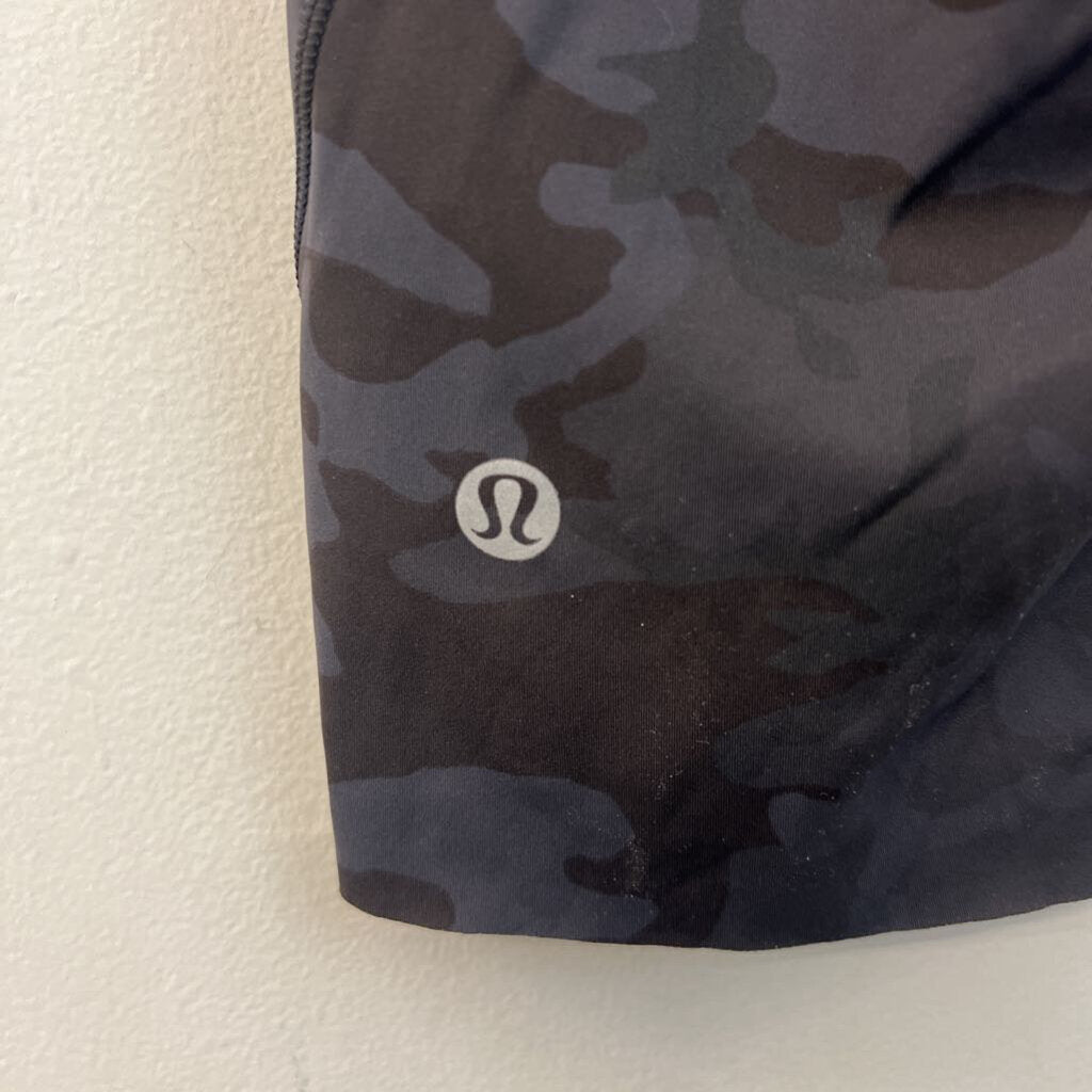Lululemon Black Camo Print Biker Shorts 8