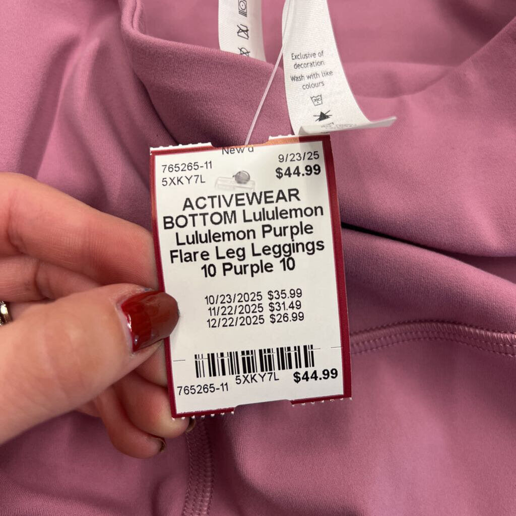 Lululemon Purple Flare Leg Leggings 10