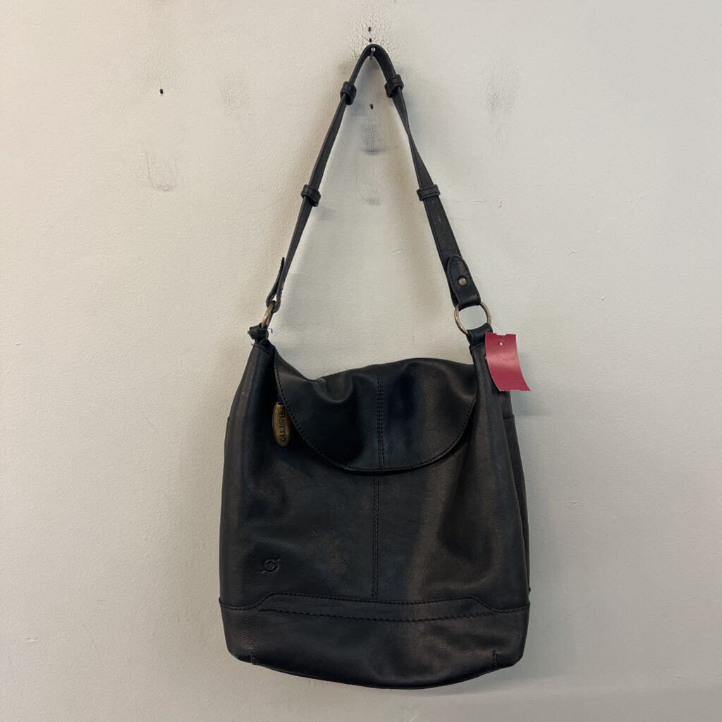 Born Black Leather Elaina Foldover Purse
