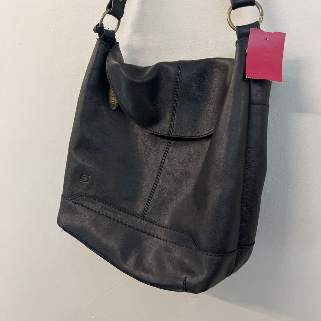 Born Black Leather Elaina Foldover Purse