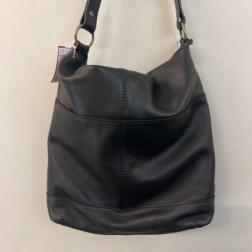 Born Black Leather Elaina Foldover Purse