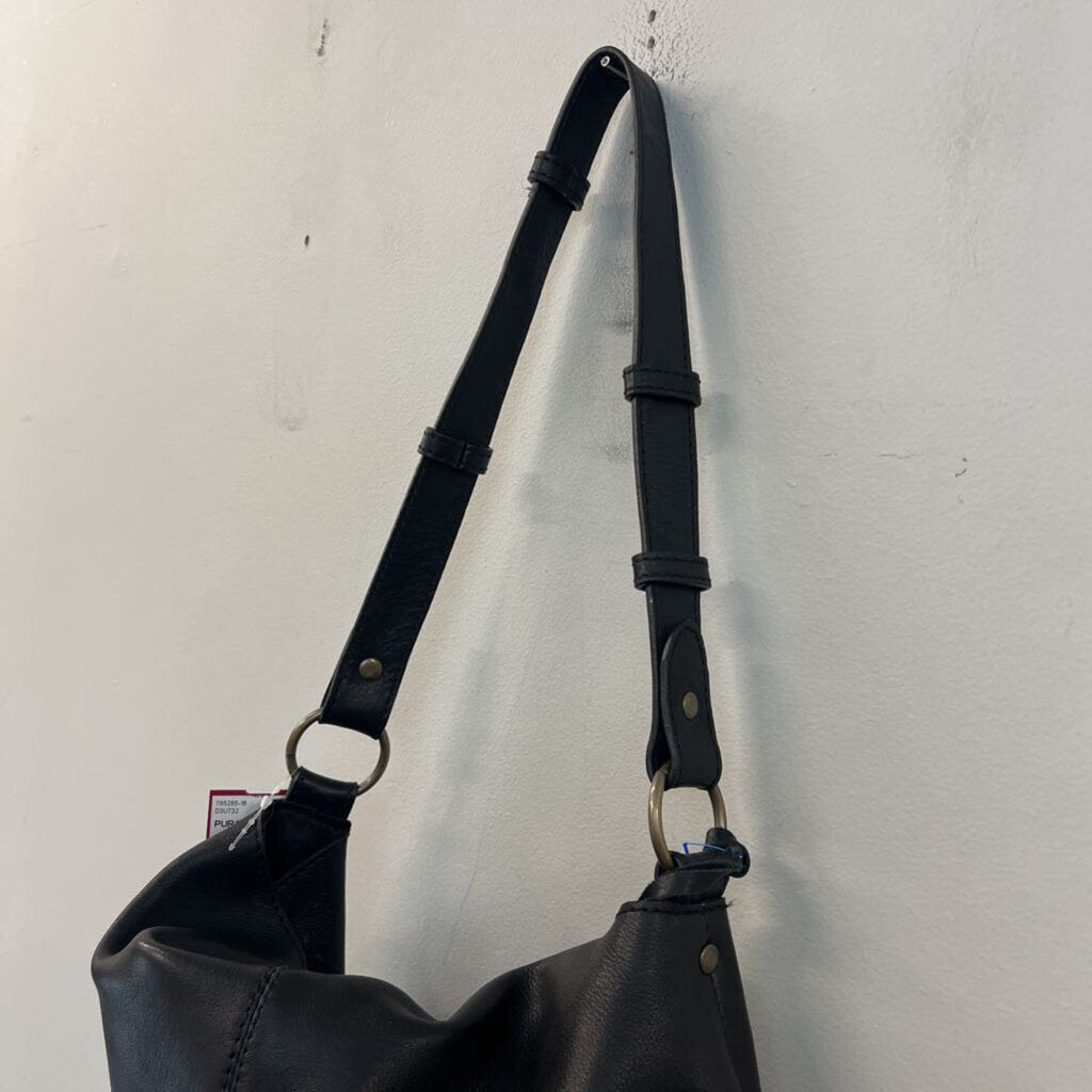 Born Black Leather Elaina Foldover Purse