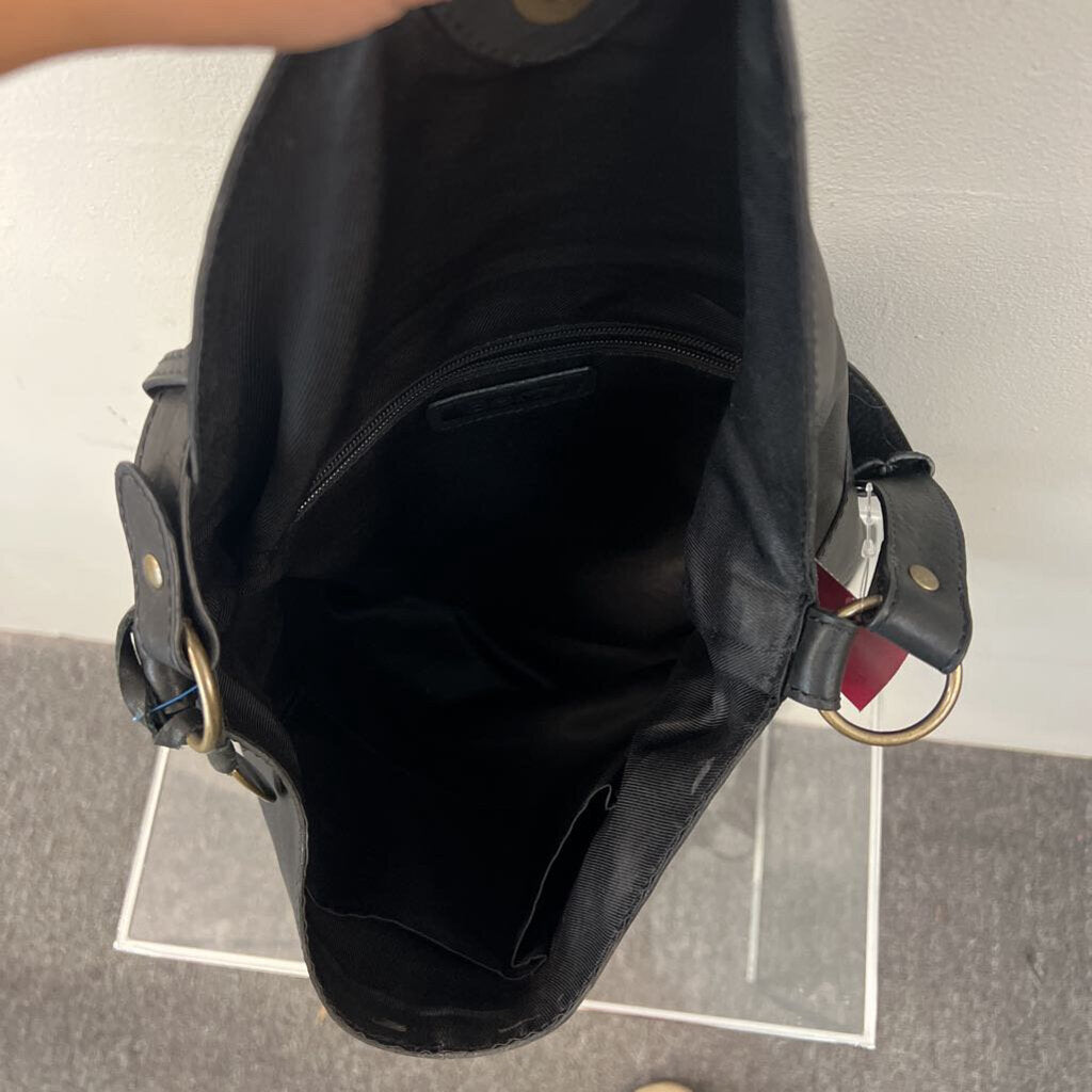 Born Black Leather Elaina Foldover Purse