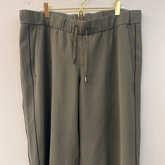 Lululemon Green/ Black Side Stripe Wide Leg Pull On Pants 12