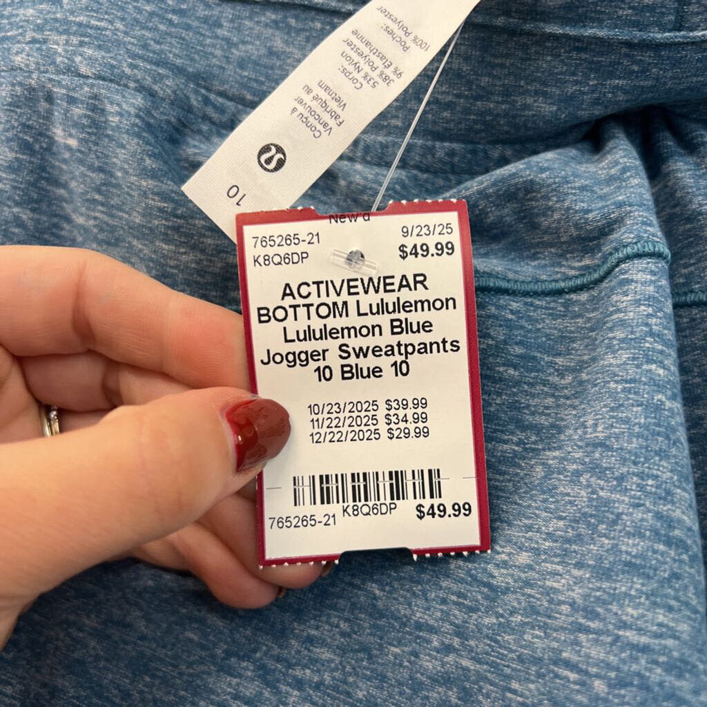 Lululemon Blue Jogger Sweatpants 10