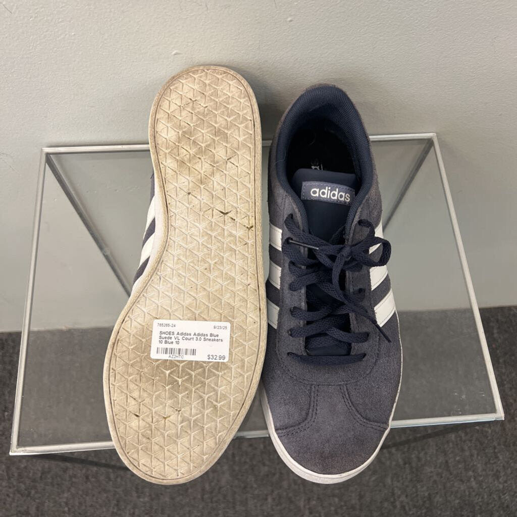 Adidas Blue Suede VL Court 3.0 Sneakers 10
