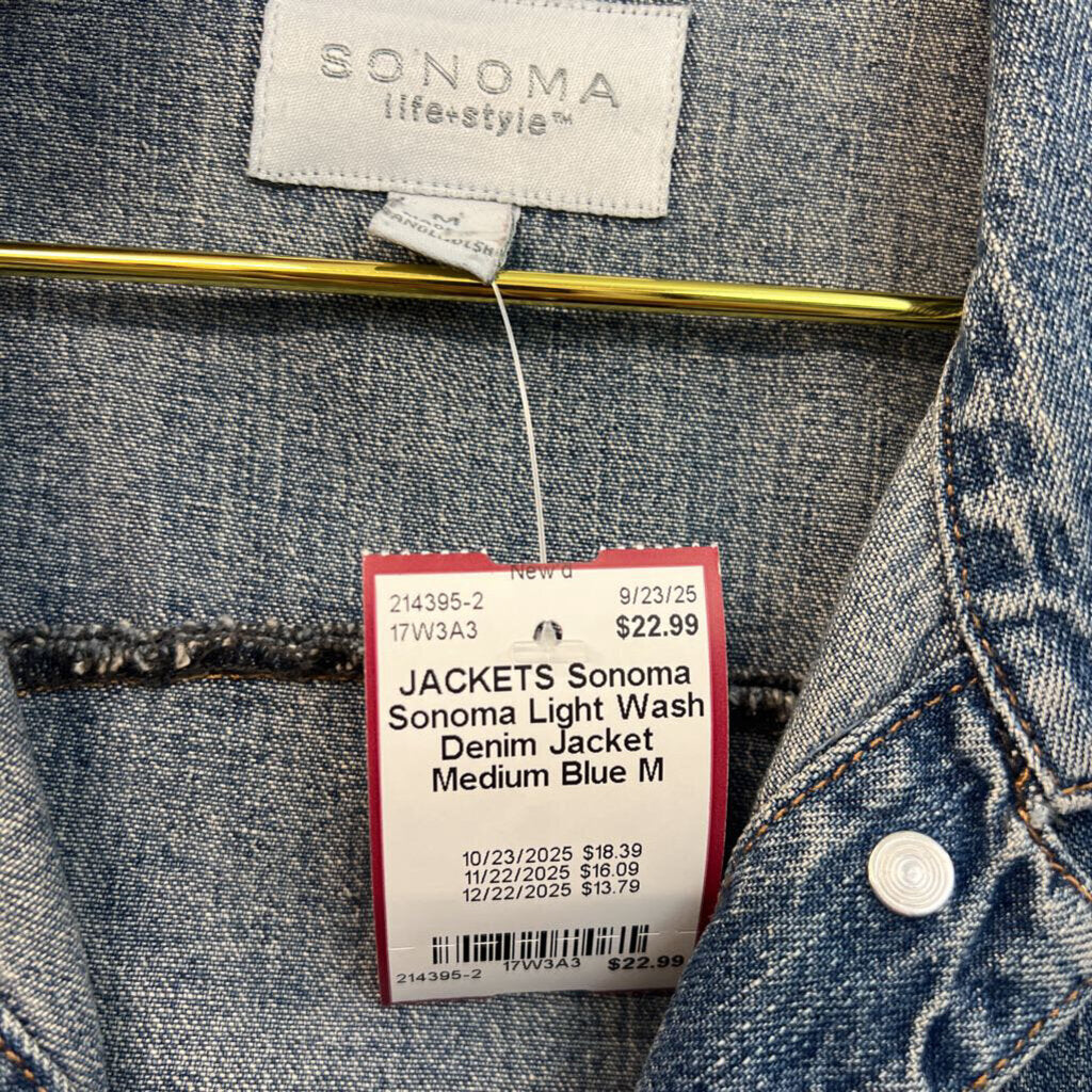Sonoma Light Wash Denim Jacket Medium
