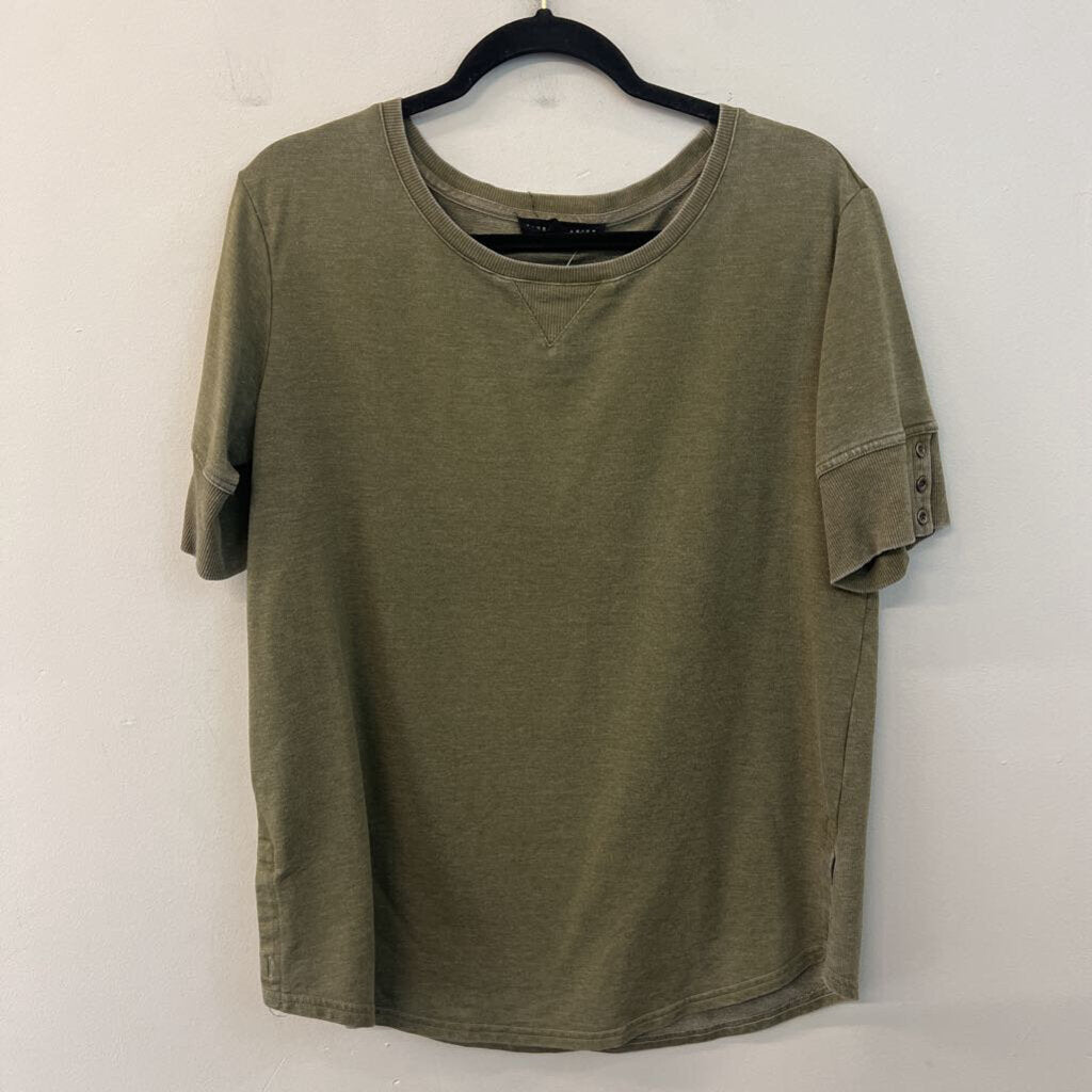 Jane and Delancey Green Short Sleeve Top Medium