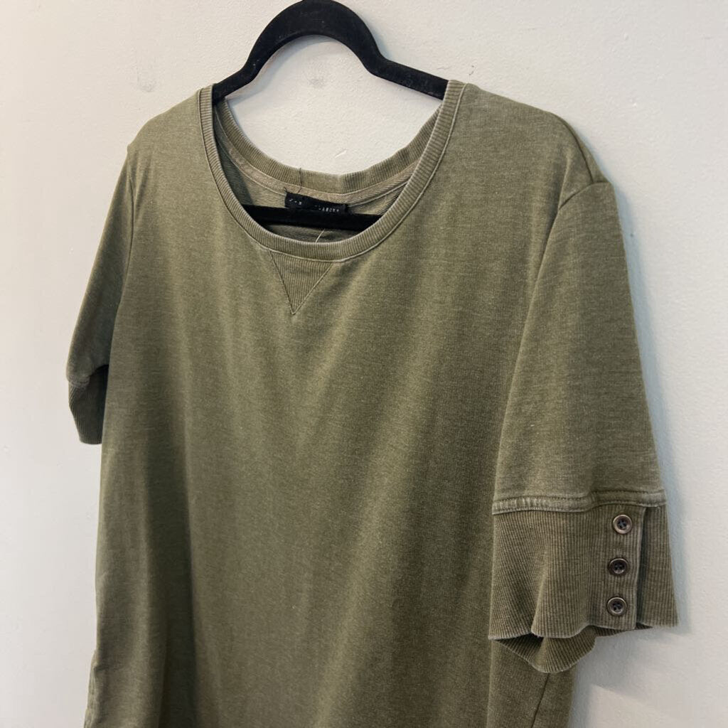 Jane and Delancey Green Short Sleeve Top Medium