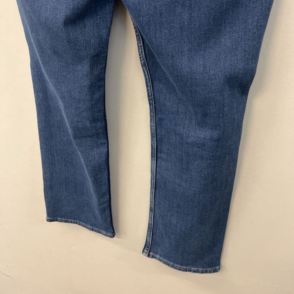 Lee Dark Wash Regular Fit Straight Leg Mid Rise Jeans 12 Short