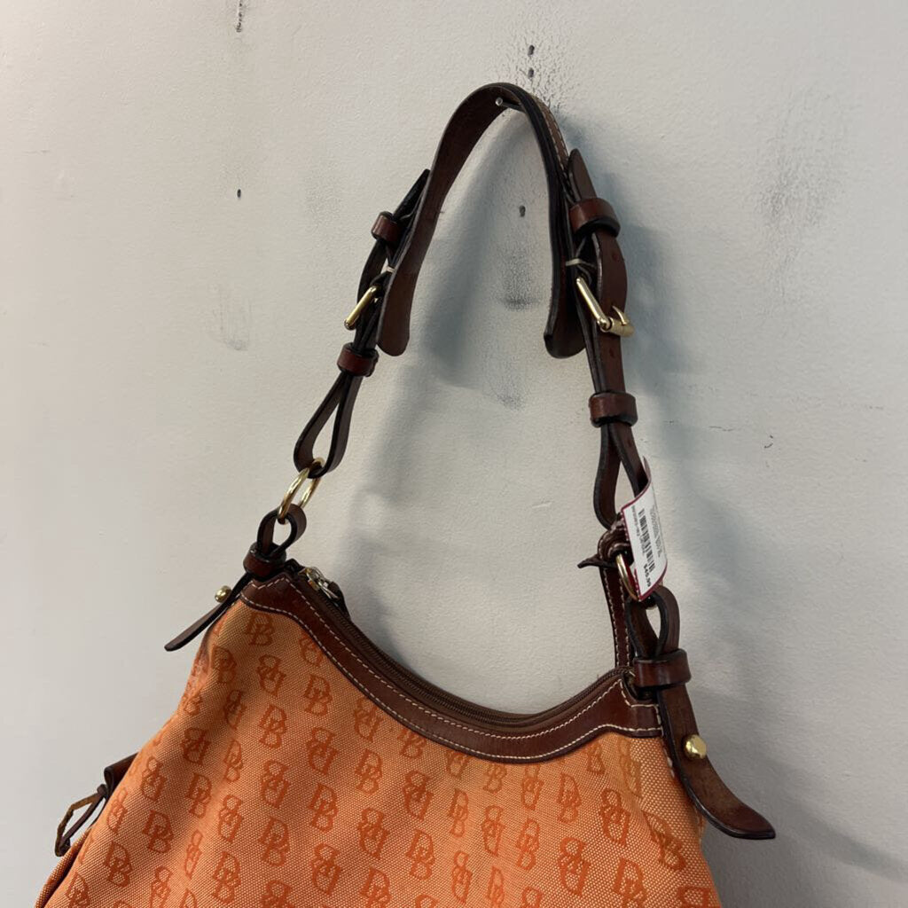 Dooney and Bourke Orange Canvas Logo Purse