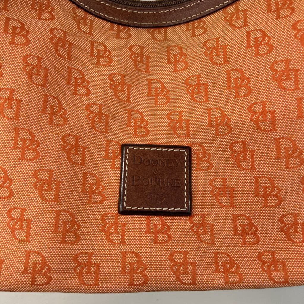 Dooney and Bourke Orange Canvas Logo Purse