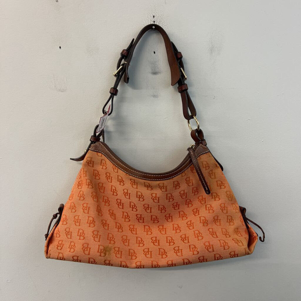 Dooney and Bourke Orange Canvas Logo Purse