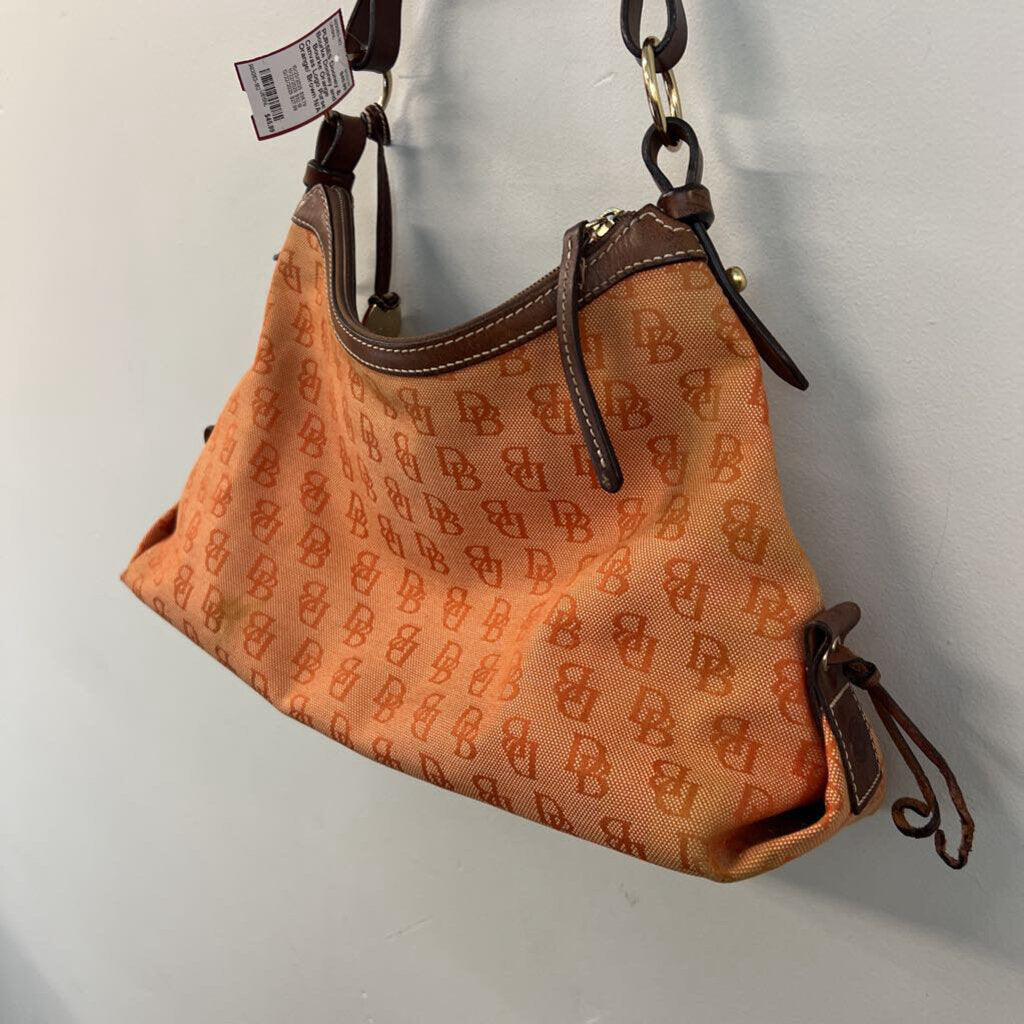 Dooney and Bourke Orange Canvas Logo Purse