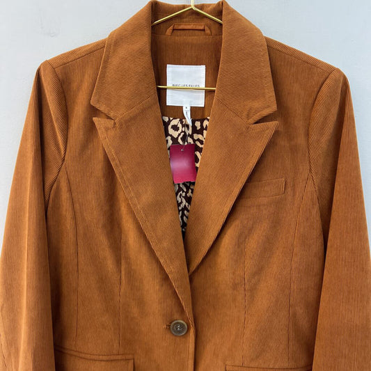 Avec Les Filles Brown Corduroy Blazer Jacket Small