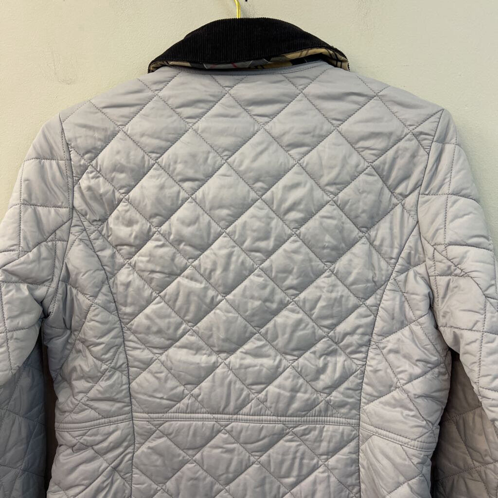 Barbour Grey Quilted Corduroy Collar Jacket 6
