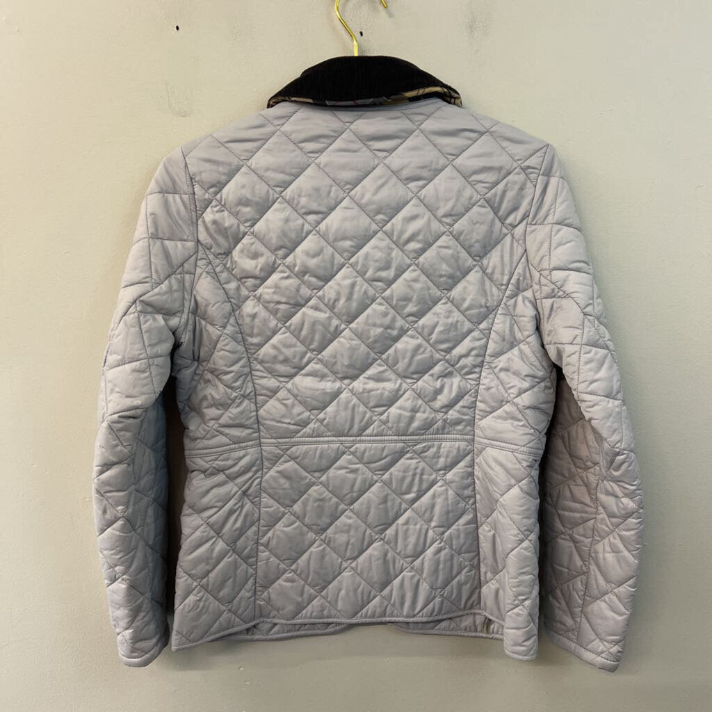 Barbour Grey Quilted Corduroy Collar Jacket 6