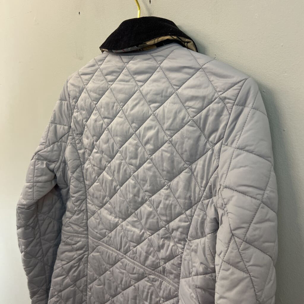 Barbour Grey Quilted Corduroy Collar Jacket 6