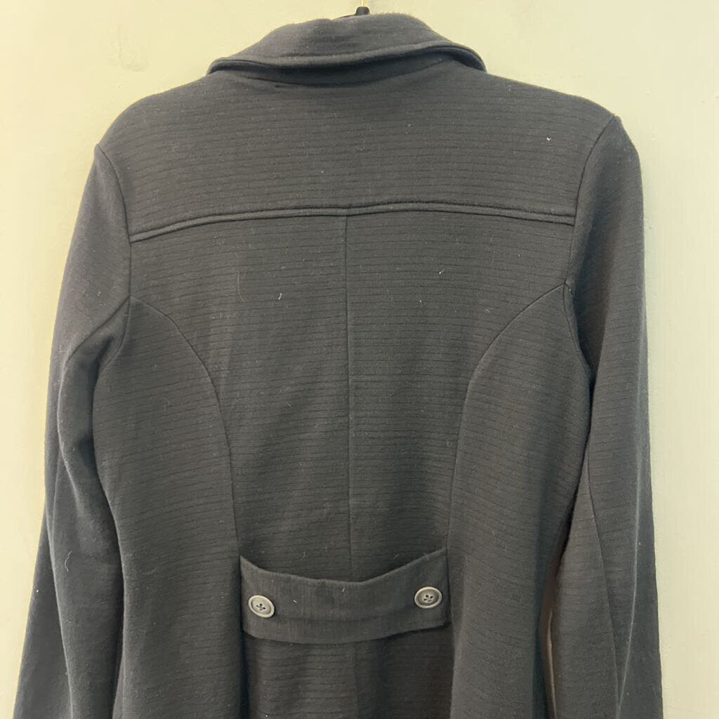 Nic and Zoe Black Textured Double Breasted Jacket Medium