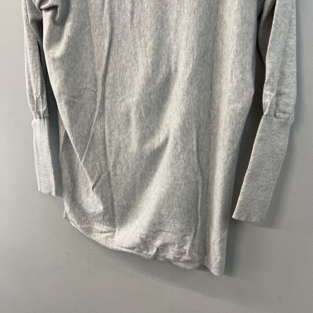 Garnet Hill Grey Long Sleeve Knit Top Extra Small