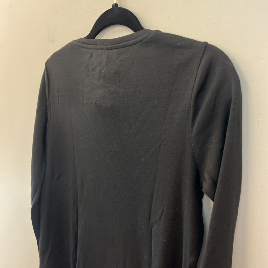 J Jill Black Pima V Neck Long Sleeve Top Extra Small Petite