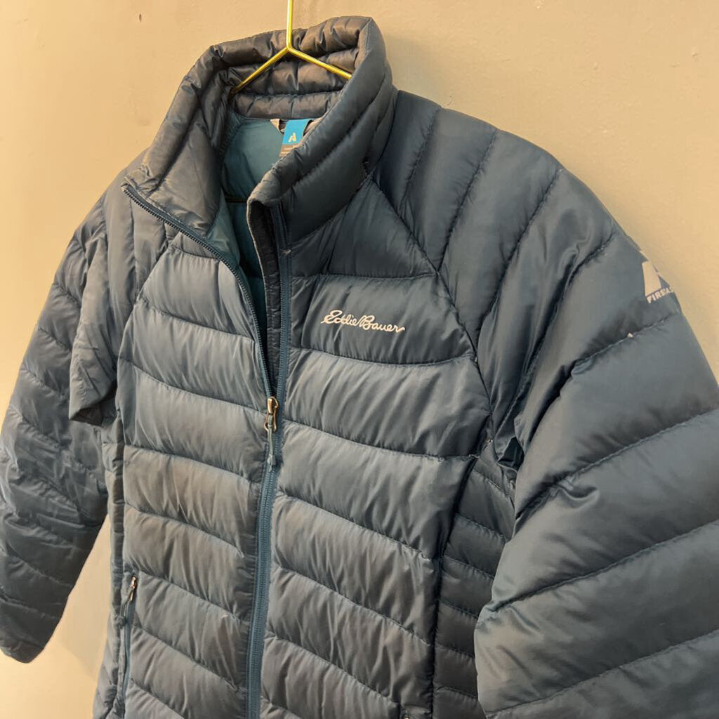 Eddie Bauer Teal Quilted Puffer Jacket Small Petite