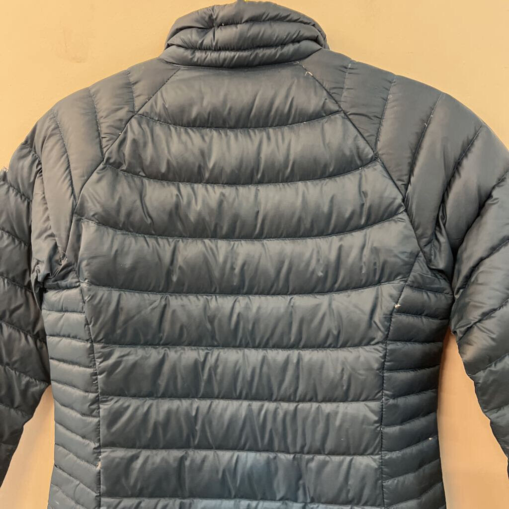 Eddie Bauer Teal Quilted Puffer Jacket Small Petite