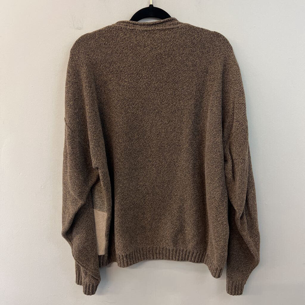 Vintage St Johns Bay Brown Checkered Knit Sweater Extra Large