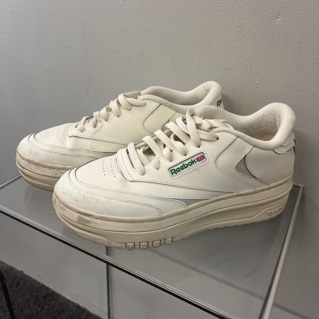 Reebok White Club C Platform Sneakers 9.5