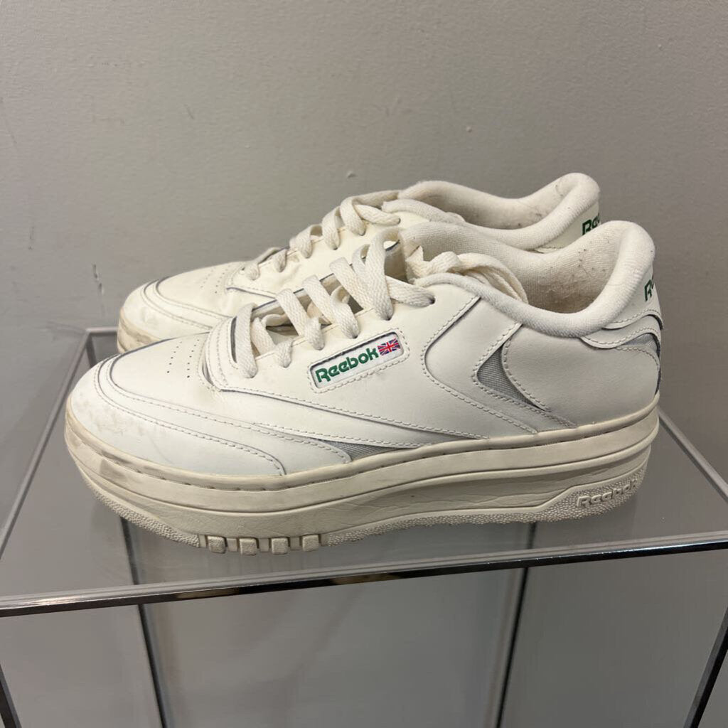 Reebok White Club C Platform Sneakers 9.5