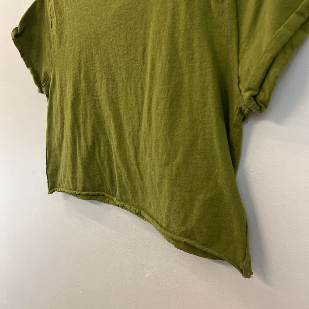 We The Free Green Cropped Short Sleeve Top Medium