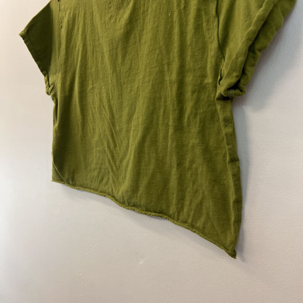 We The Free Green Cropped Short Sleeve Top Medium