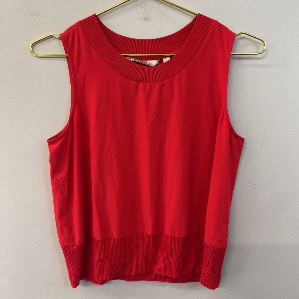 Athleta Red Cropped Tank Top Extra Small