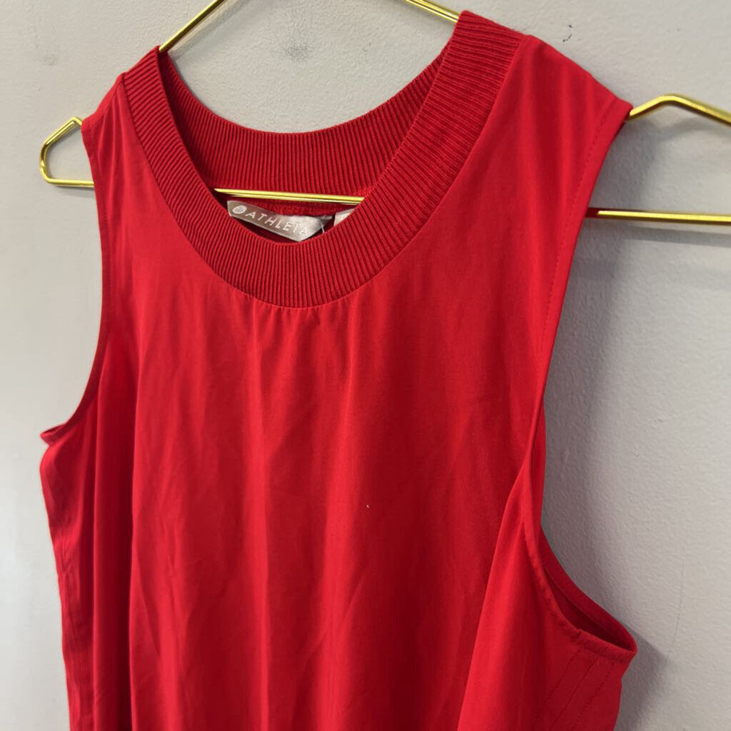 Athleta Red Cropped Tank Top Extra Small