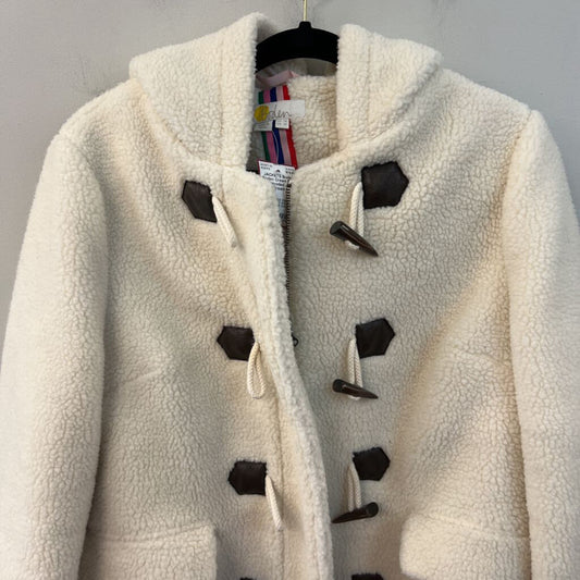Boden Cream Elgin Borg Hooded Jacket 10